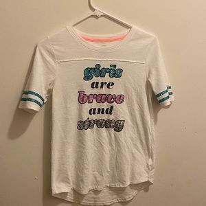 ‘Girls are brave and strong’ Shirt For Kids
